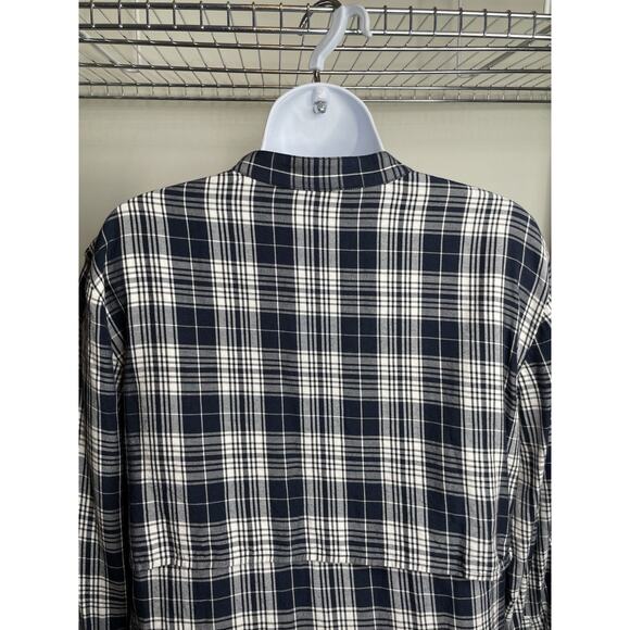 LL‎ Bean Signature Women's Plaid Layered Button Up Shirt Size 16 Preppy Classic - Picture 9 of 12